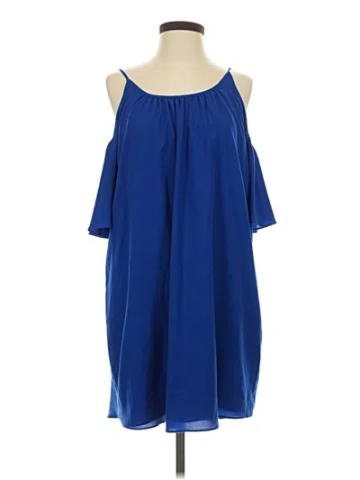 Pre-owned French Connection Sleeveless Top Blue Cold Shoulder Neckline Tops