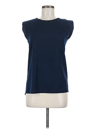 Pre-owned French Connection Sleeveless Top Blue Crew Neck Tops