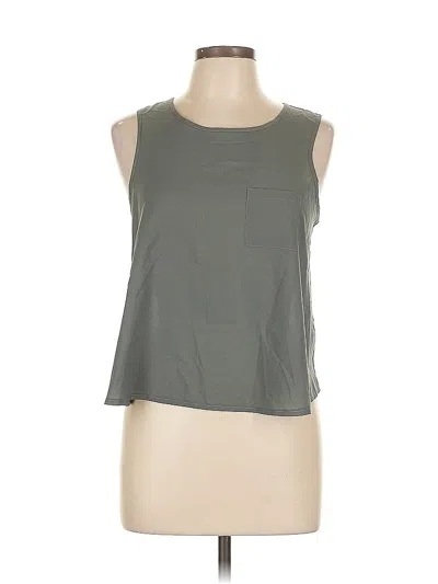 Pre-owned French Connection Sleeveless Top Gray Halter Neckline Tops In Green