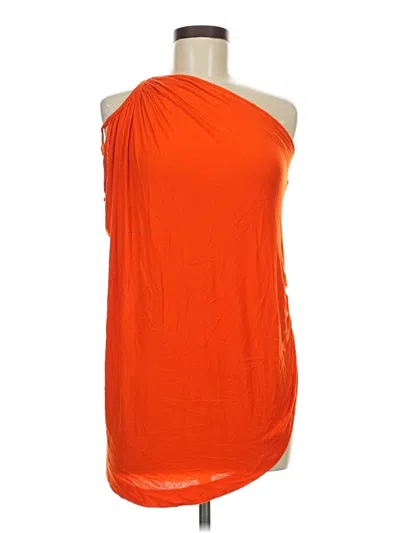 Pre-owned French Connection Sleeveless Top Orange One Shoulder Neckline Tops
