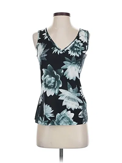 Pre-owned French Connection Sleeveless Top Teal Scoop Neck Tops In Blue