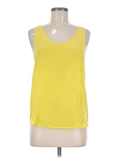 Pre-owned French Connection Sleeveless Top Yellow Scoop Neck Tops