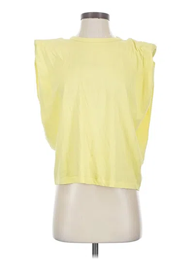 Pre-owned French Connection Sleeveless T-shirt In Yellow