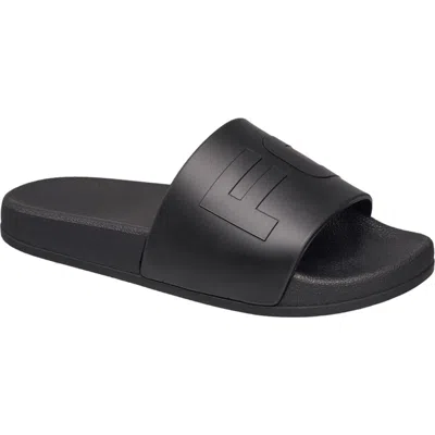 French Connection Slide Sandal In Grey/black