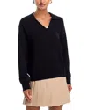 French Connection Sloane Collared Sweater In Black