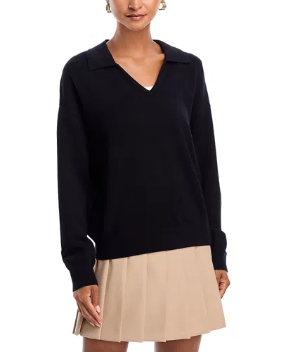 French Connection Sloane Collared Sweater In Black