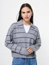 French Connection Sloane Striped Sweater In Black