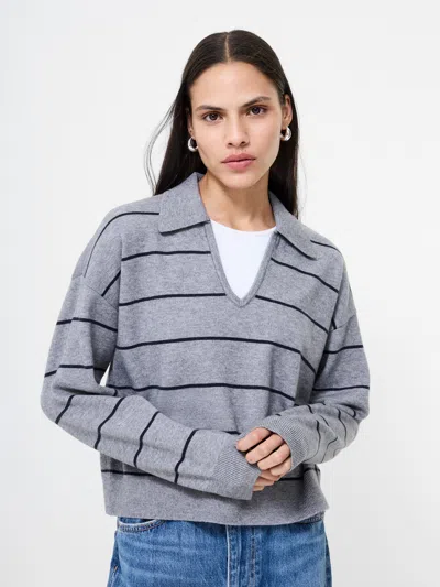 FRENCH CONNECTION SLOANE KNIT STRIPED PULLOVER FRENCH CONNECTION KNITWEAR,78ZLC0102