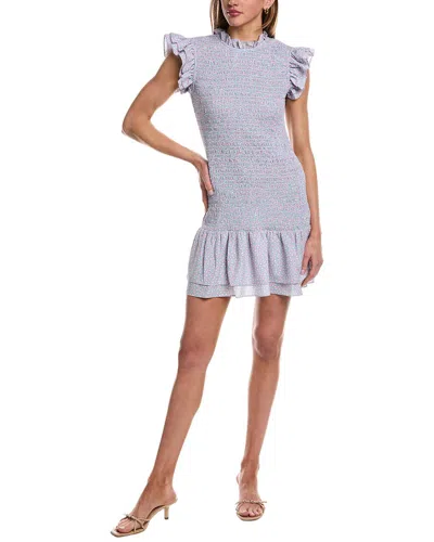 French Connection Smocked Mini Dress In Blue