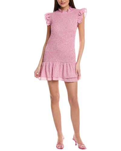 French Connection Smocked Mini Dress In Pink