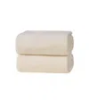 French Connection Solid Dobby 2-pc. Bath Sheet Set, 33" X 63" In Whisper White