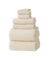 French Connection Solid Dobby 6-pc. Bath Towels Set In Whisper White