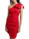 French Connection Sonya Ribbed One Shoulder Mini Dress In Multi