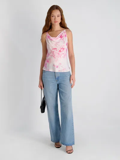 French Connection Sophie Fleur Oona Cowlneck Top In Multi