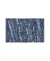 French Connection Space Dye Chunky Chenille Bath Rug, 17" X 24" In Blue