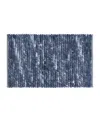 French Connection Space Dye Chunky Chenille Bath Rug, 20" X 32" In Blue