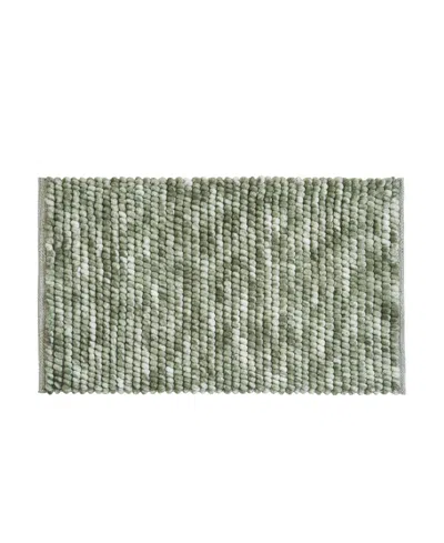 French Connection Space Dye Chunky Chenille Bath Rug, 20" X 32" In Green