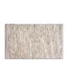 French Connection Space Dye Chunky Chenille Bath Rug, 20" X 32" In Neutral