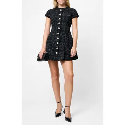 French Connection Speckled Tweed Minidress In Multi