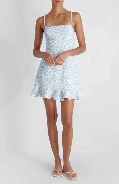French Connection Stacey Frill Hem Minidress In Multi