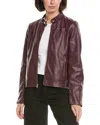 French Connection Stand Collar Jacket In Red