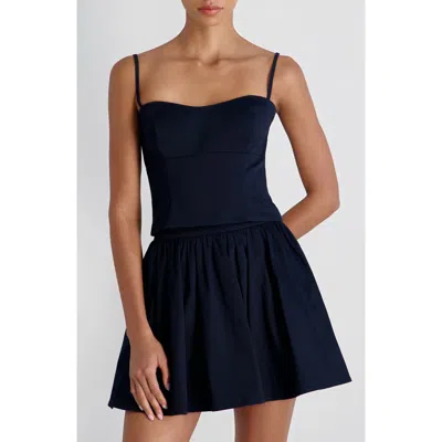 French Connection Stretch Cotton Sateen Camisole In Black