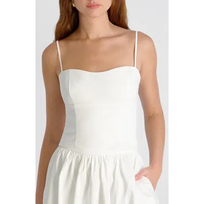 French Connection Stretch Cotton Sateen Camisole In White