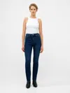 French Connection Stretch Denim Boot Cut Ankle Length Jeans Vintage Mid Wash In Blue