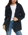 French Connection Stretch Rain Anorak In Blue