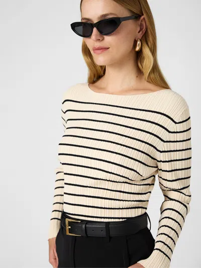 FRENCH CONNECTION STRIPE CRINKLE KNIT FRENCH CONNECTION KNITWEAR,78XEY1104