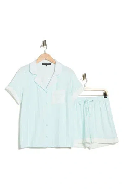 French Connection Stripe Short Pajamas In Blue