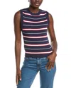 French Connection Stripe Vest In Blue