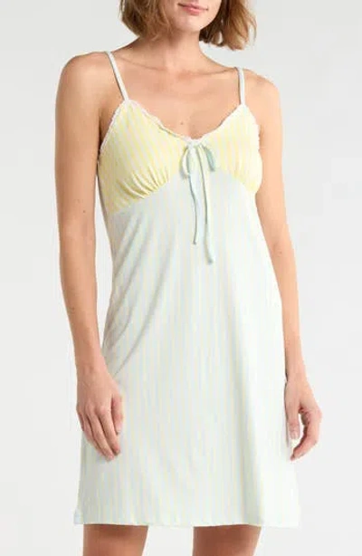 French Connection Striped Jersey Chemise In White