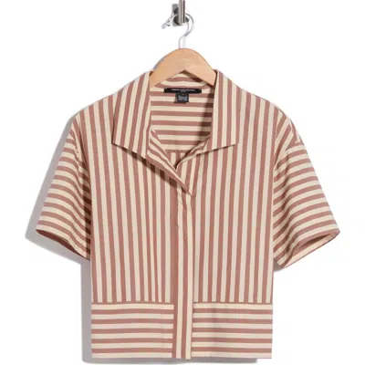 French Connection Striped Short Sleeve Shirt