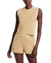 French Connection Striped Sleeveless Sweater In Biscotti
