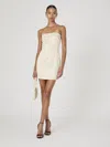 French Connection Satin Strapless Minidress In Cream
