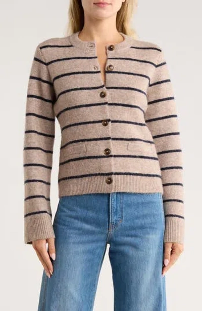 French Connection Structured Stripe Cardigan In Multi