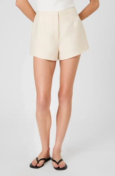 French Connection Structured Taffeta Relaxed Fit Shorts In White