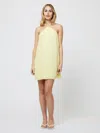 French Connection Sunburst Pleated Halter Mini Dress  Dresses In Yellow