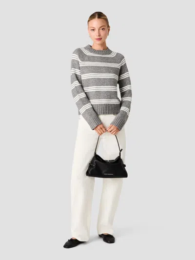 French Connection Suzie Crew Neck Sweater In Gray