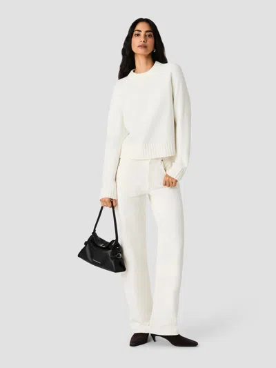 French Connection Suzie Crew Neck Sweater In White