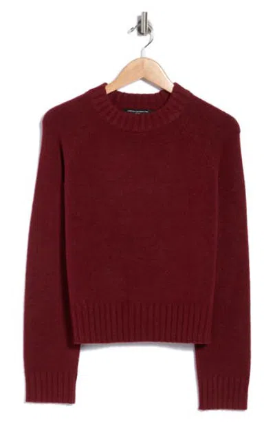 French Connection Suzie Crewneck Sweater In Burgundy