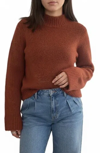 French Connection Suzie Funnel Neck Sweater In Brown