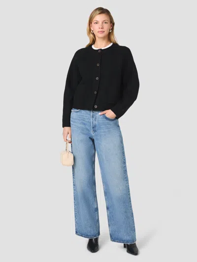 French Connection Suzie Knit Cozy Cardigan In Stone Heather Grey