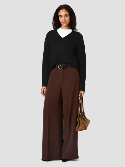 French Connection Suzie Knit V-neck Pullover Sweater In Black