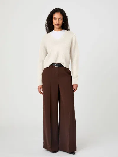 French Connection Suzie Knit V-neck Pullover Sweater In Cream