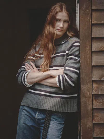 French Connection Suzie Pullover Sweater With Slit In Rosewood