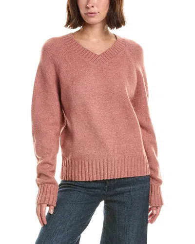 French Connection Suzie V Neck Sweater In Pink