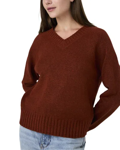 French Connection Suzie V Neck Sweater In Red