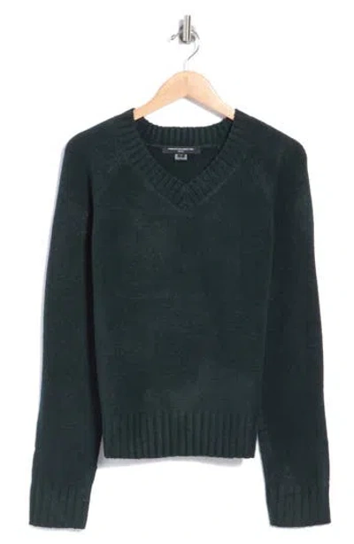 French Connection Suzie V-neck Sweater In Green